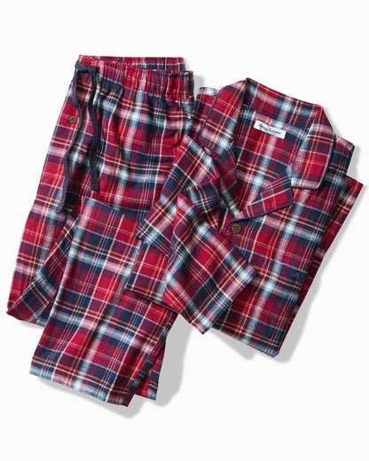 Tommy Bahama Signature - Big & Tall Flannel Long Sleeve & Pants Pajama Set