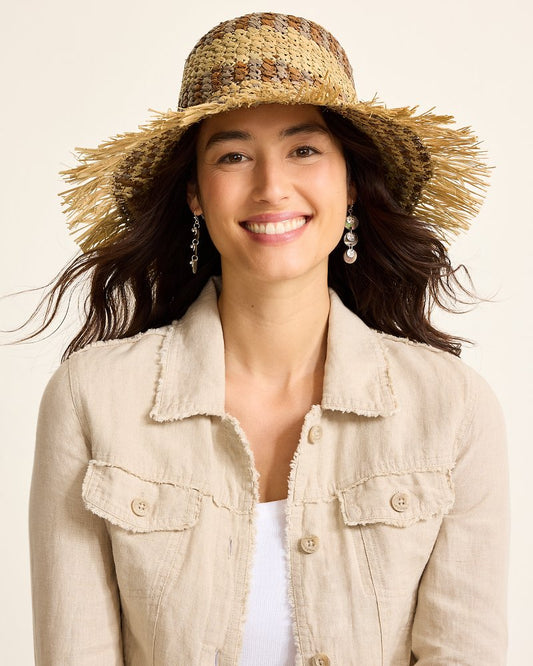 Tommy Bahama Great Value - Waverly Frayed Edge Raffia Sun Hat