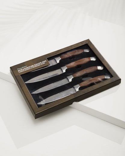 Tommy Bahama Quality - Monzo Wood Knife Set - Set of 4