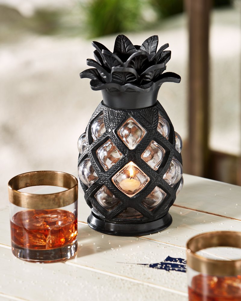 Tommy Bahama Trending - Large Glass Pineapple Votive Holder