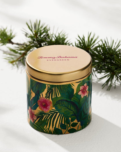 Tommy Bahama Featured - Evergreen 10.6-oz. Floral Embossed Candle Tin
