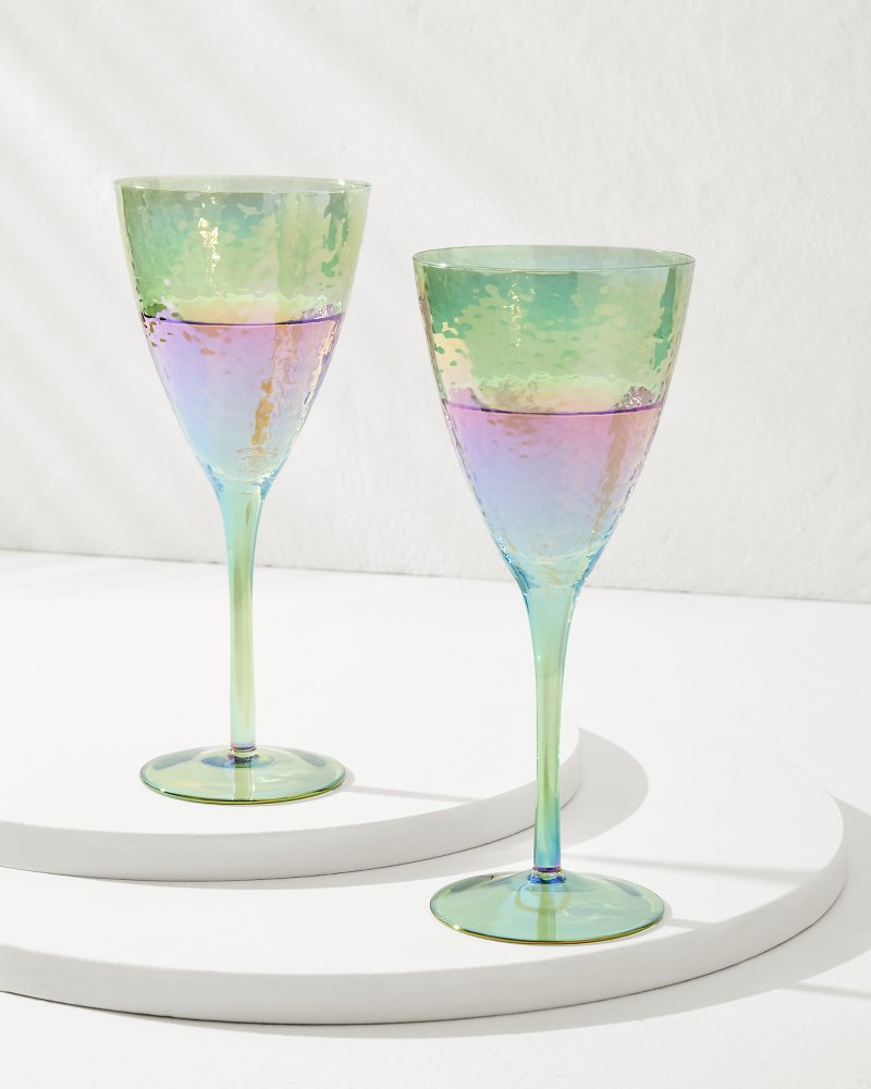 Tommy Bahama New - Luster Wine Glasses — Set of 2