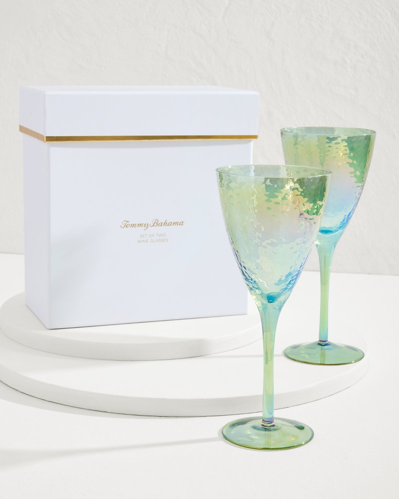 Tommy Bahama New - Luster Wine Glasses — Set of 2