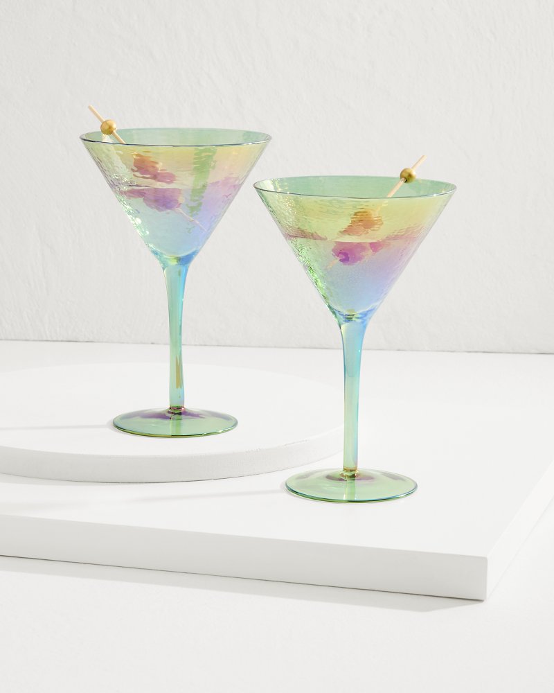 Tommy Bahama Customer Favorite - Luster Martini Glasses — Set of 2