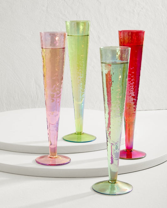 Tommy Bahama Premium - Luster Champagne Glasses — Set of 4
