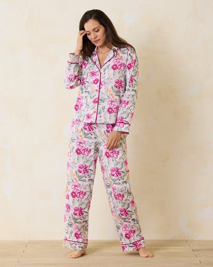 Tommy Bahama Everyday - Woven Sateen Long Sleeve & Pants Pajama Set