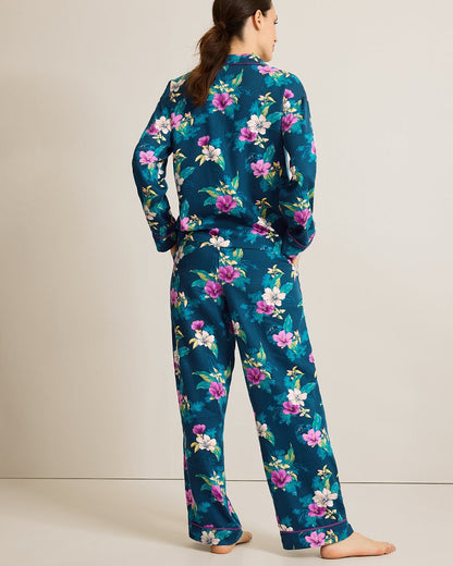 Tommy Bahama Trusted - Woven Sateen Long Sleeve & Pants Pajama Set
