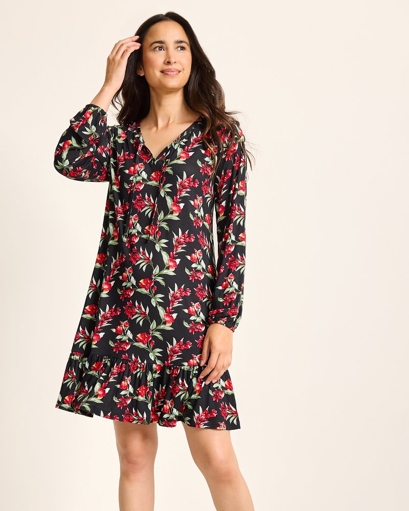Tommy Bahama Discount - Jersey Long-Sleeve Short Sleep Dress