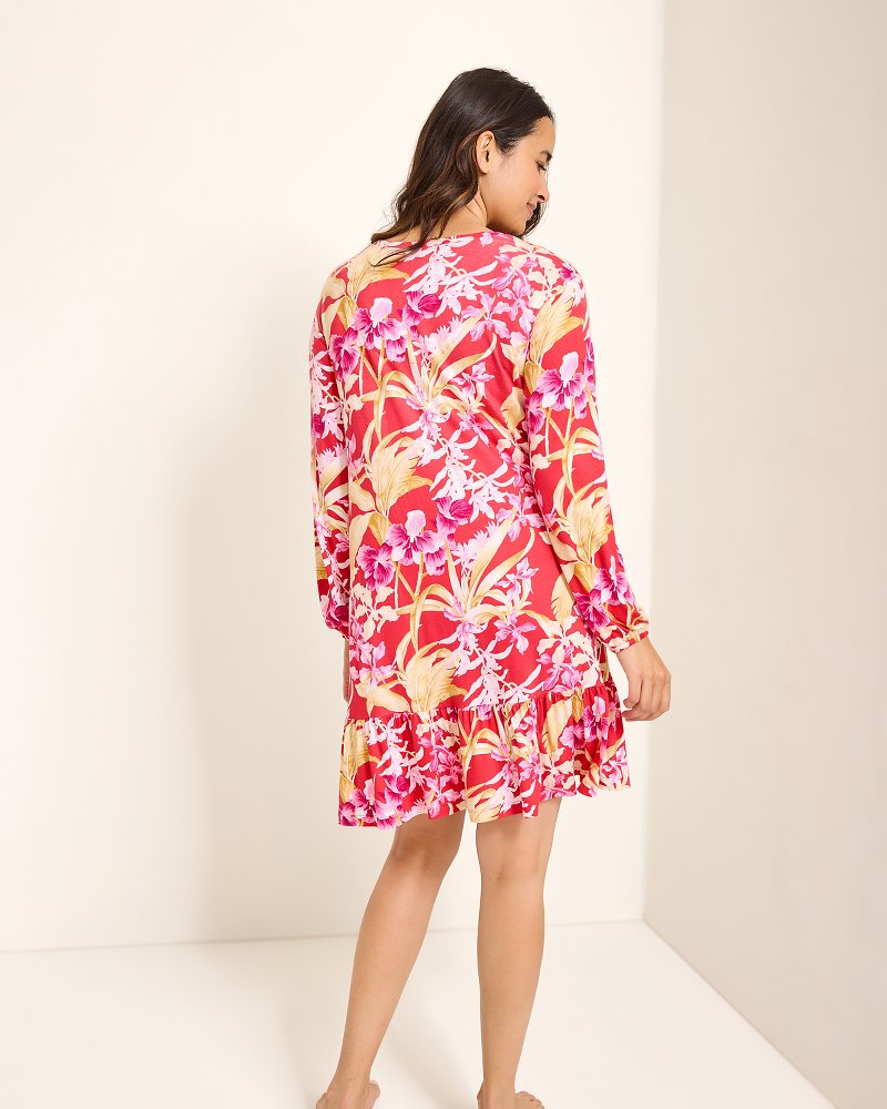 Tommy Bahama Sale - Jersey Long-Sleeve Short Sleep Dress