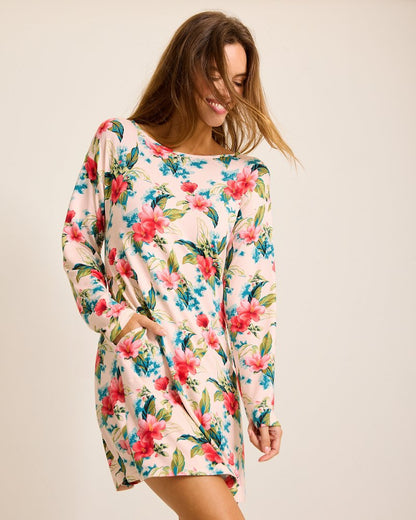 Tommy Bahama Quality - Knit Long-Sleeve Short Sleep Dress