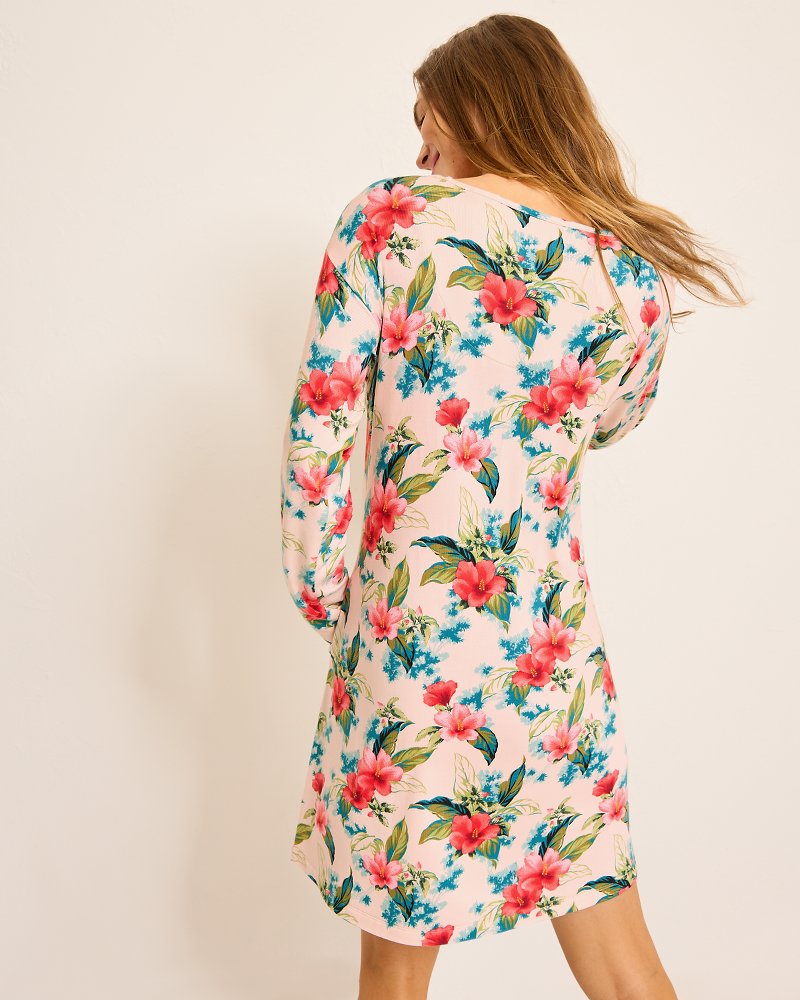 Tommy Bahama Quality - Knit Long-Sleeve Short Sleep Dress