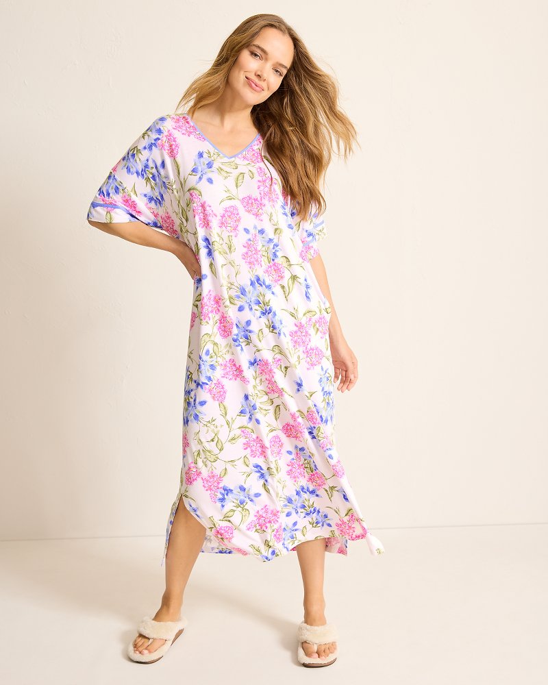 Tommy Bahama Discount - Jersey Short-Sleeve Maxi Sleep Caftan