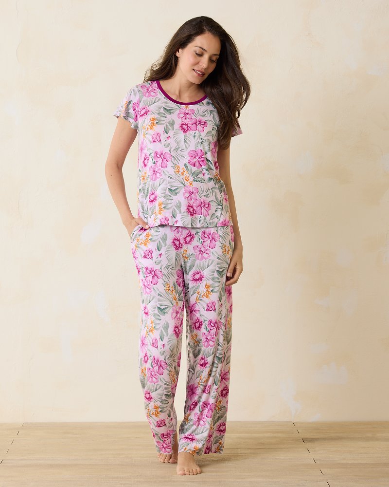 Tommy Bahama Recommended - Jersey Short Sleeve & Pants Pajama Set