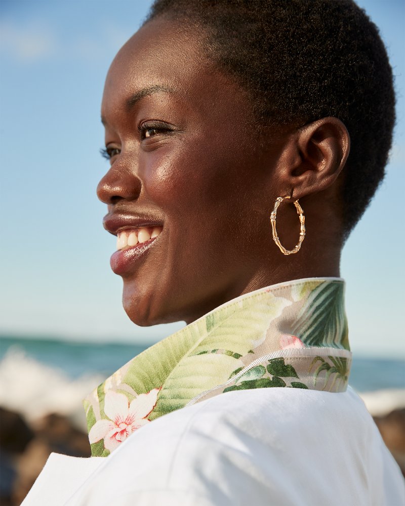 Tommy Bahama Great Value - Island Essence Bamboo Hoop Earrings